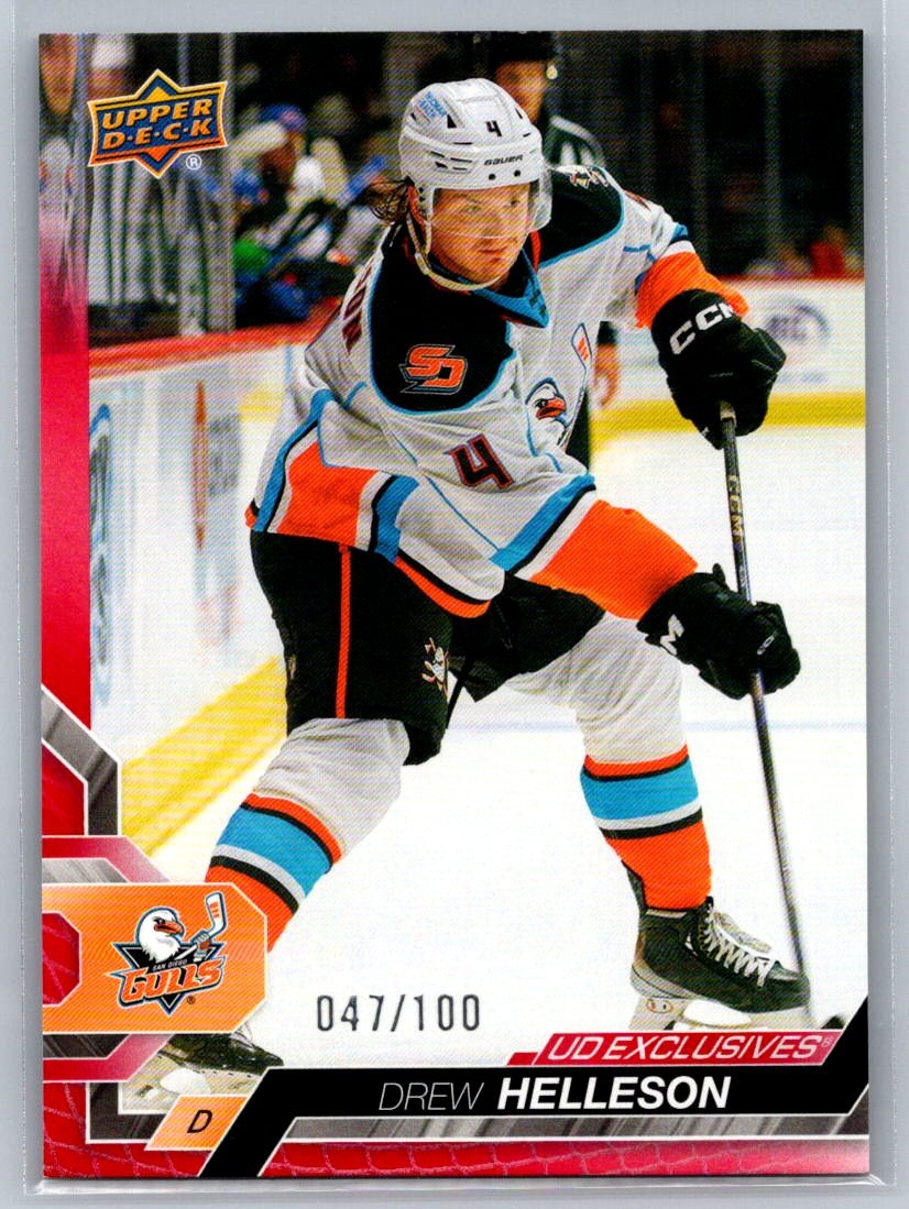 2024-25 Upper Deck AHL #62 Drew Helleson Exclusives San Diego Gulls /100