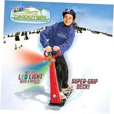  Original LED Ski Skooter: Fold-up Snowboard Kick-Scooter for Use on Snow, 
