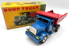 Vintage Japan Cragstan Manual Dump Truck, Friction Drive, Original Box. C9