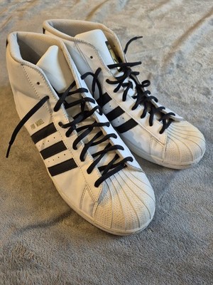Adidas Pro Model Shell Toe Shoes S85956 Size 13 Mens White Black Hightop