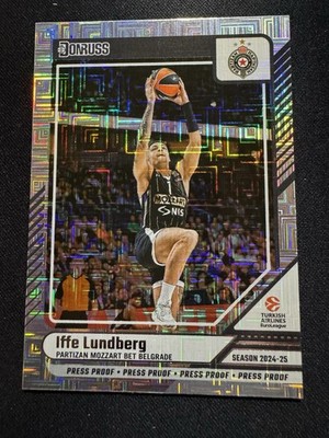 2024-25 Donruss Turkish EuroLeague #102 Iffe Lundberg Silver Press Proof