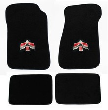New 1967 - 1973 Pontiac Firebird Floor Mats 4pc Set Black Carpet Bird Logo