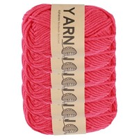 6Pcs HäKelgarn, 1,8Mm Dunkelrosa 5-Fach Acrylgarn FüR 328 Yards