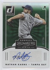2016 Panini Donruss Signature Series Green 4/15 Nate Karns Nathan Auto 0o9