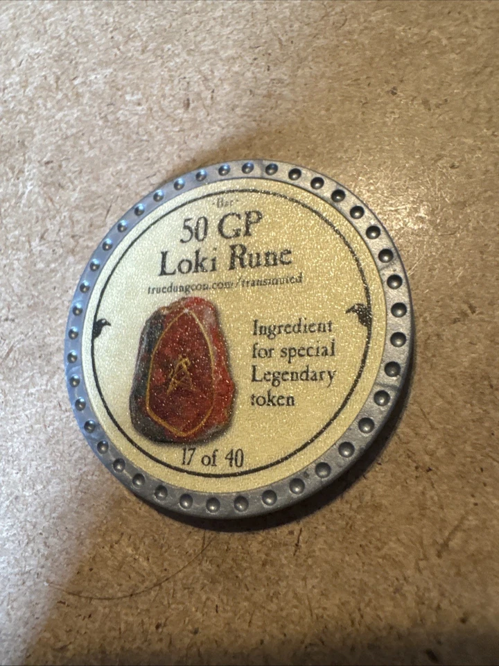True Dungeon - 50 GP Loki Rune - # 17 Of 40 Ingredient for a Legendary Token! - Image 2 of 4