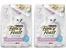 2 Pack Purina Fancy Feast Indoor Dry Kitten Food, Chicken & Turkey, 7 lb Bag 3.00 per pound