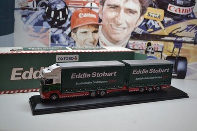 OXFORD - SCANIA R440 DRAWBAR & TRAILER  - EDDIE STOBART - 1/76 SCALE MODEL LORRY