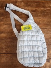 Pickle O' Joe Pickleball Sling Bag Purple Padded Quilted Shoulder Crossbody