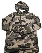 Nike Camo Hoodie Mens Pullover Medium- Quarter Zip- Zip Pockets.