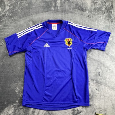 Vintage Adidas Sz L World Cup Japan 2002/2004 Blue Home Football