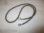 VINTAGE NAVAJO INDIAN PEARL BEADED NECKLACE STERLING SILVER 24" — photo 1