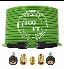 （Z8L）3600 PSI Kink Resistant Pressure Washing Extension Hose 100 FT x 1/4"