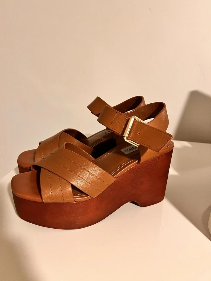 Tacones plataforma Steve Madden marrón mujer talla 6 Foto 4 de 4