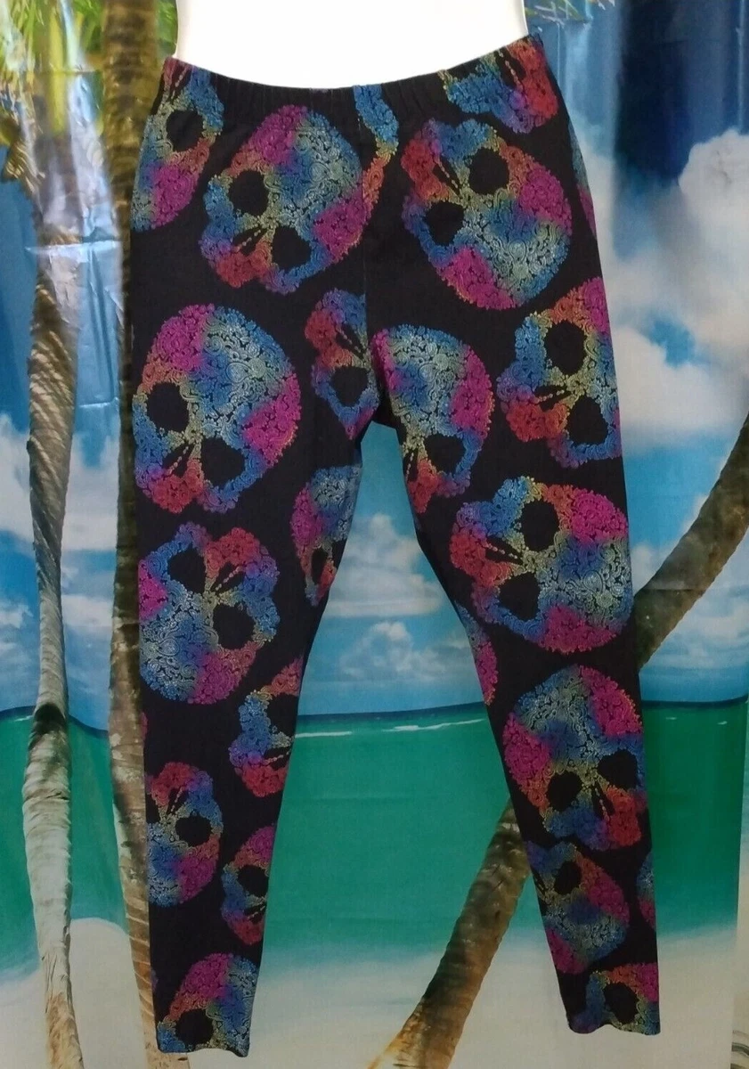 No Boundaries Multicolor Leggings Size Small 3-5 Black With Floral