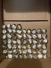 58 white cats eye marbles vintage