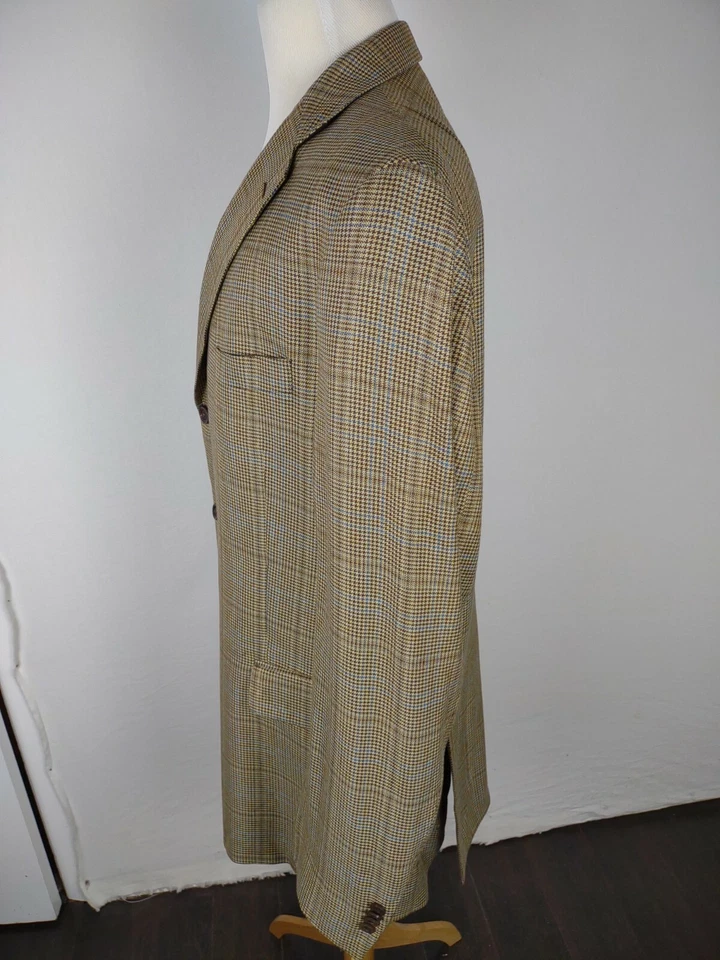 Arnold brant мужской размер 46L многоцветный проверить 100% бамбук спортивное пальто B41 - Изображение 4 из 4