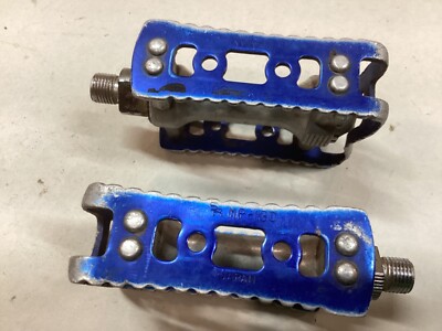 Old School BMX SR MP-130 Pedals 1/2 in MP130 Blue OG 1980s Race 