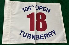 106th - 1977 Open at Turnberry Golf Pin Flag (Winner Tom Watson) Not Signed