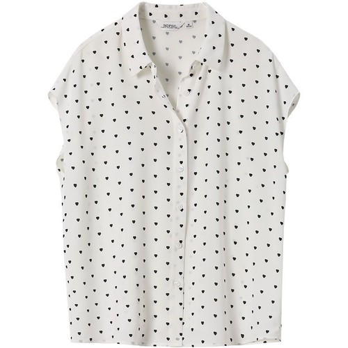 Chiffon Polka Dot Short-sleeved Shirt Women's Summer Fashion Button Lapel Top - Picture 6 of 21