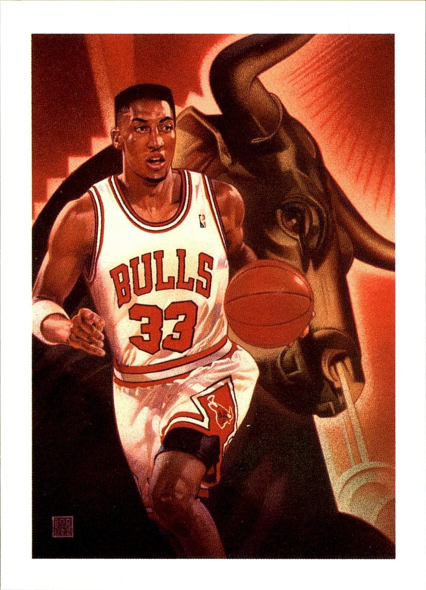1991-92 NBA Hoops Art Scottie Pippen #506 Chicago Bulls HOF