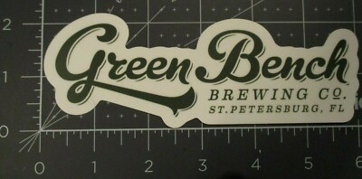 GREEN BENCH BREWING Florida sunshine city white STICKER decal craft beer brewery