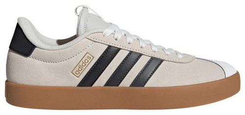 Adidas Men\'s VL Court 3.0 JR8638 Carbon Core White Gold Metallic Shoes Size 9.5 ADIDAS Men Sneaker VL Court 3.0 JR8638 Carbon / Core White  main image 3