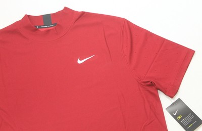 tiger woods mock neck shirt red