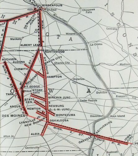 Ferrovia Minneapolis & St Louis - Mappa ipotecaria originale 1924. - Foto 2 di 3