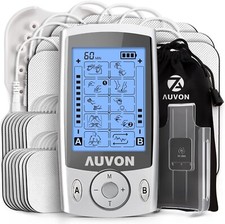 AUVON Dual Channel TENS Unit Muscle Stimulator Family Pack , 20 Modes Rechargea