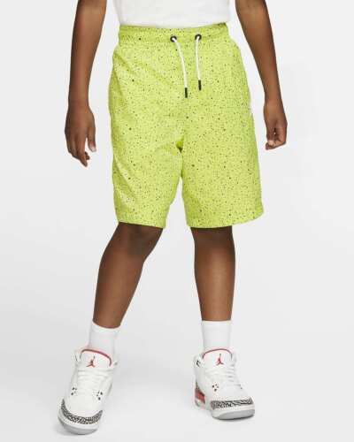 Nike Air JORDAN JUMPMAN CEMENT 4 Retro POOLSIDE VOLT Neon Cyber Green 3XL SHORTS - Picture 3 of 10