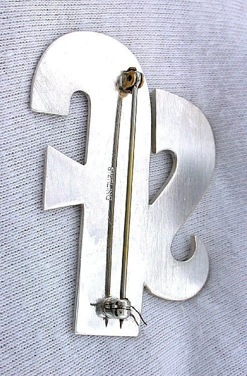 2 1/5 Inch S F San Francisco Pure Solid .925 Sterling Silver Pin Brooch EBS2732A Foto 2 de 2