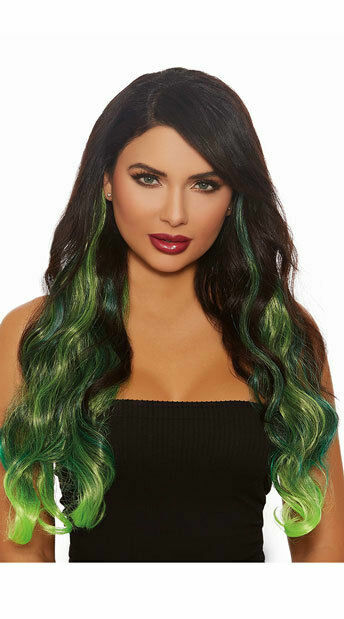 Dreamgirl Curly Green Ombre Hair Extensions Halloween Costume Accessory 11401 For Sale Online Ebay