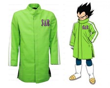 Costume cosplay Dragon Ball Super Goku Broly Vegeta SAB cappotto verde ecopelle