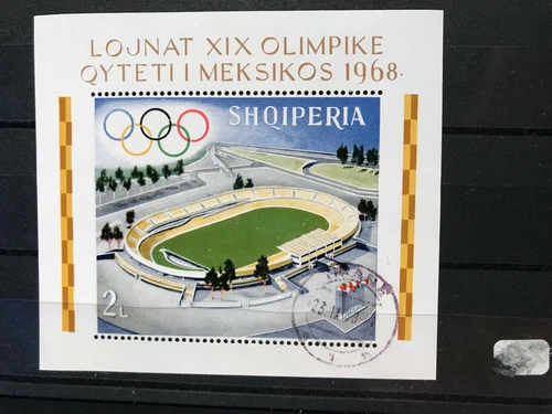 Albania 1968 Block Olympic Games Mexico Stamped