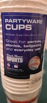 MLB Baltimore Orioles Duck House 20 Disposable 16oz Partyware Paper Cups NWT 