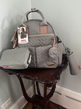 Skip Hop Suite Diaper Bag Backpack Set - 6pc - Gray