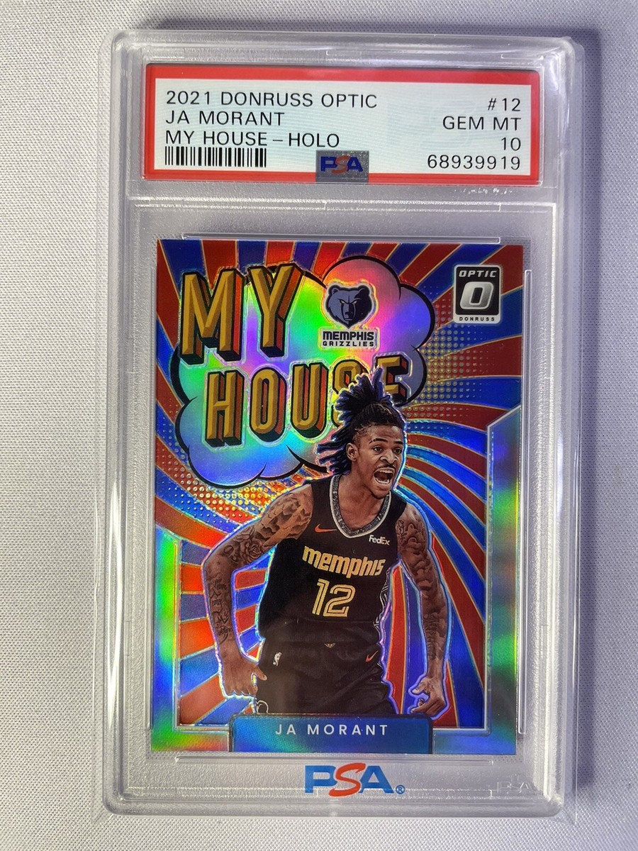 Ja Morant 2021-22 Donruss Optic My House Holo Prizm SP POP 4 PSA 
