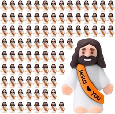 100 Pcs Mini Jesus Figures Jesus Loves You Original Design Jesus Toys Little Jes