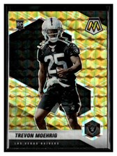 2021 Panini Mosaic #383 Trevon Moehrig Reactive Yellow Mosaic RC Raiders