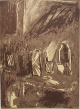 WALTER ALBERTI vintage ltd ed original lithograph 15 x 11" 1986 Maeght NO419