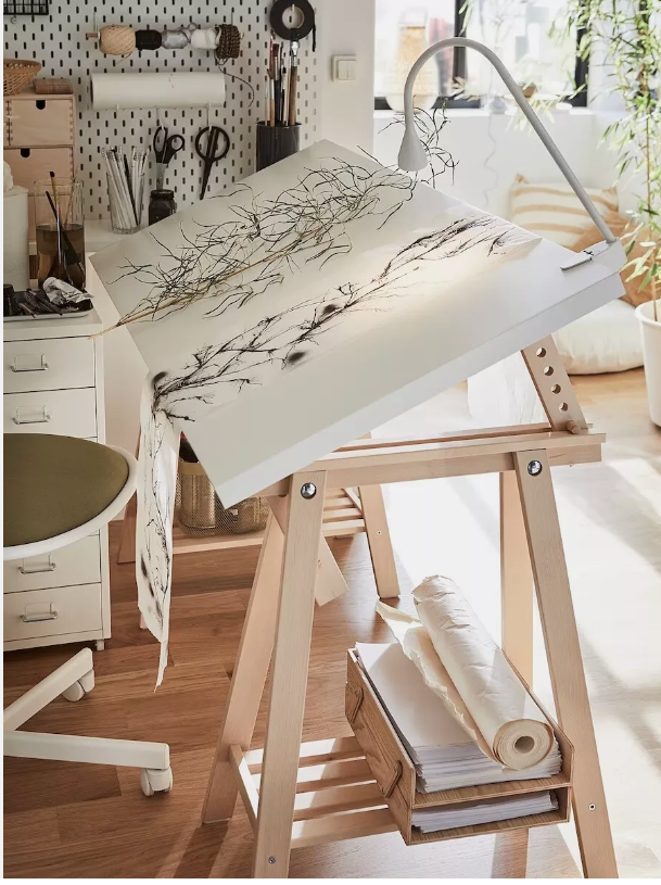 New Ikea MITTBACK Trestle birch 22 7/8x27 1/2/36 5/8 304.599.97