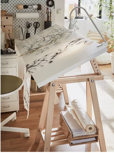 New Ikea MITTBACK Trestle birch 22 7/8x27 1/2/36 5/8 304.599.97 For desk - Picture 3 of 5