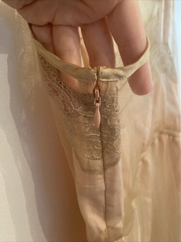 Rodarte Dress Target Gold Slip Dress Tulle Netting Sleeveless Bows - Picture 7 of 9