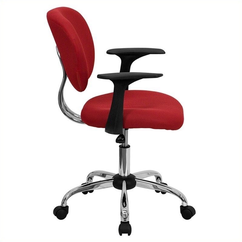 Red Staples Hyken Discount Adjustable Arms Hyken Red Chair STAPLES