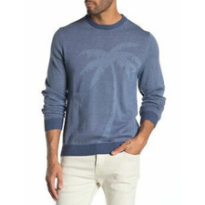 Tommy Bahama Men's Crewneck Palm Tree Printed Pullover Sweater Long sleeve Sz M
