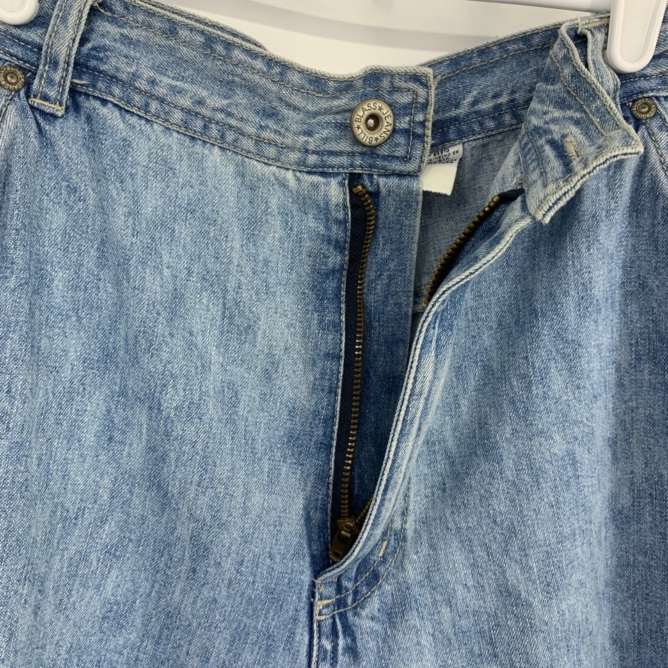 Pantalones cortos de carpintero vaqueros vintage Bill Blass para mujer talla 14 años 90 azules Foto 4 de 4