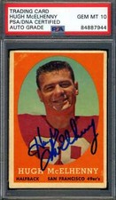 Hugh McElhenny Gem Mint 10 PSA DNA Signed 1958 Topps Autograph