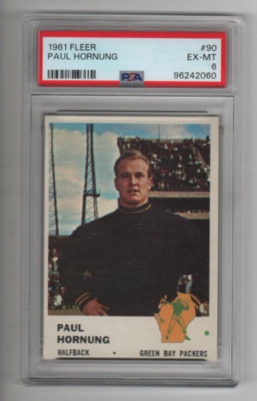 1961 Fleer Paul Hornung #90 card PSA 6 Green Bay Packers
