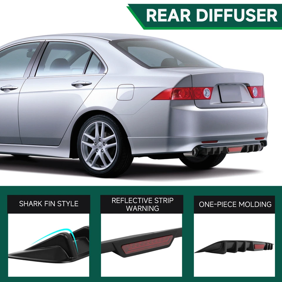 Cuerpo divisor de alerón labial difusor parachoques trasero de auto para Dodge Avenger 2008-2014 Foto 3 de 4