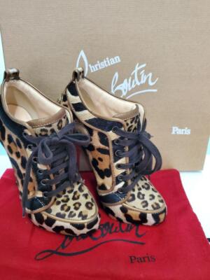 Christian Louboutin Leopard Short Boots 35 Women's authentic Christian Louboutin Leopard Short Boots 35 Women's authentic